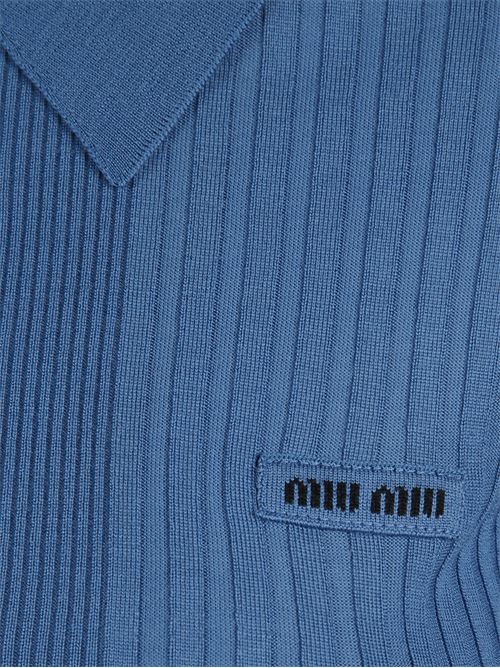 Ribbed polo shirt MIU MIU | MML02B18TWF0154